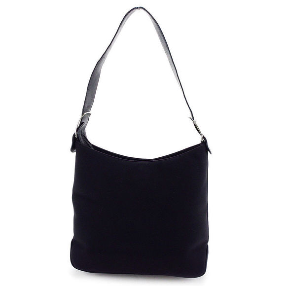 Prada leather Ferragamo Salvatore Bag canvas Shoulder black - Picture 1 of 6